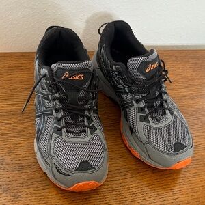 ASICS Men's Athletic Shoes in Gray and Orange